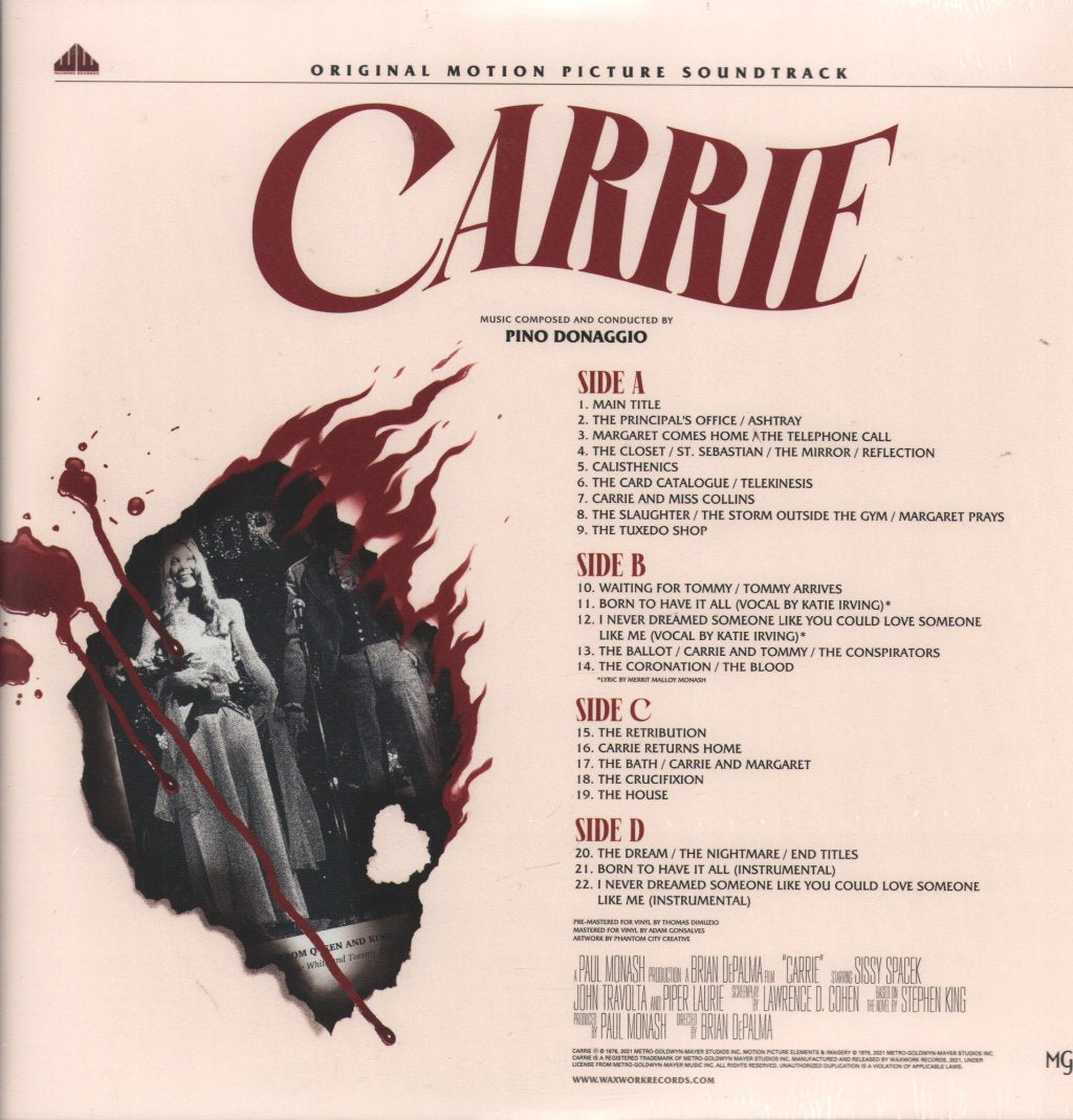 Pino Donaggio - Carrie (Original Motion Picture Soundtrack) - Double Lp