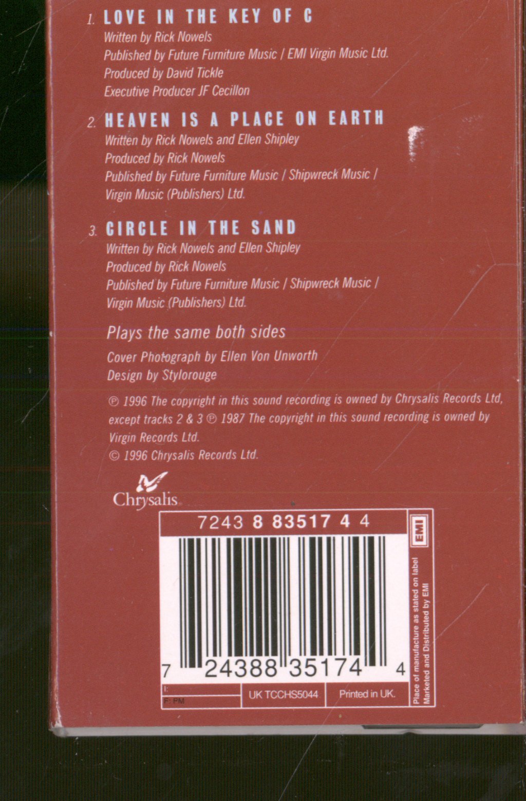 Belinda Carlisle - Love In The Key Of C - Cassette