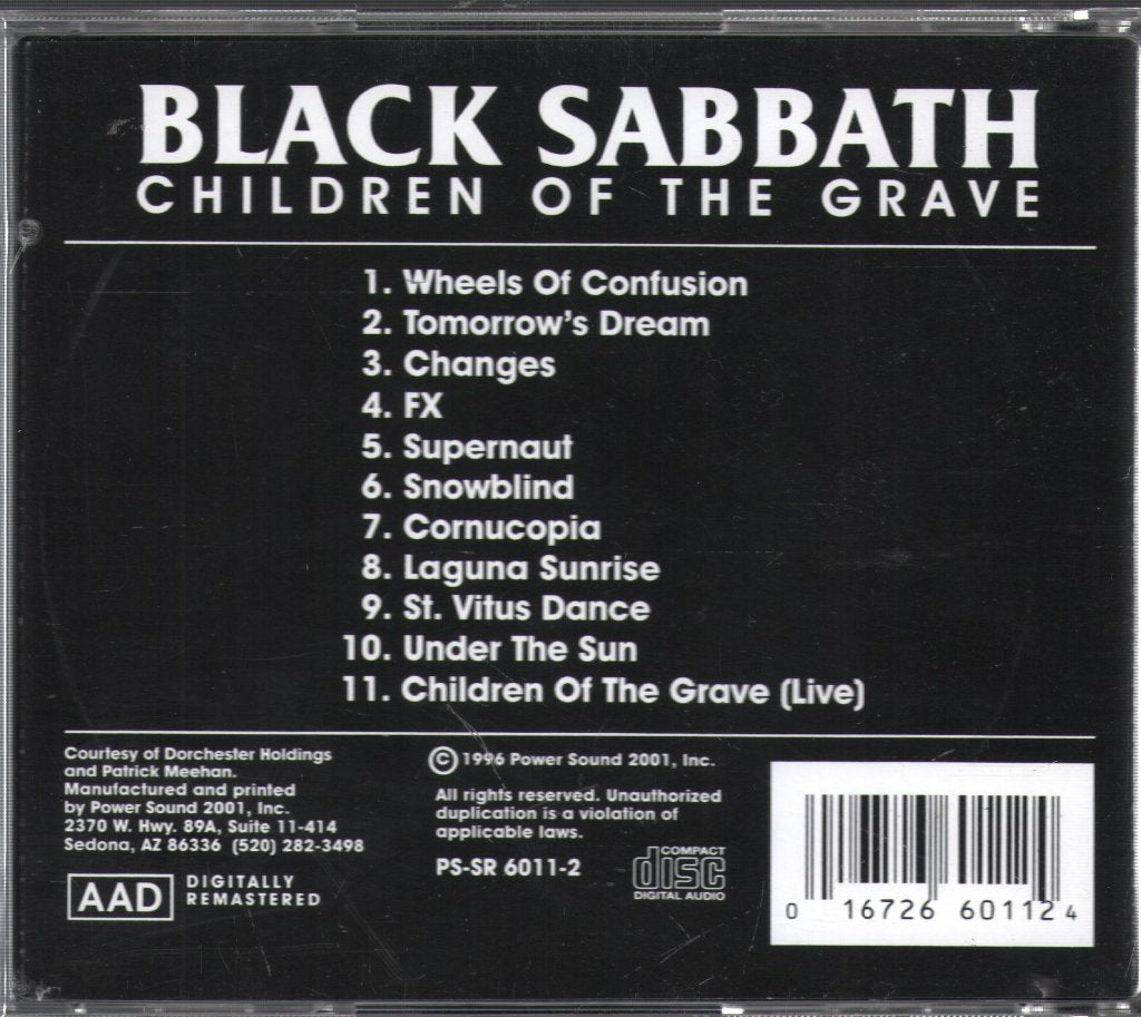 Black Sabbath - Children Of The Grave - Cd
