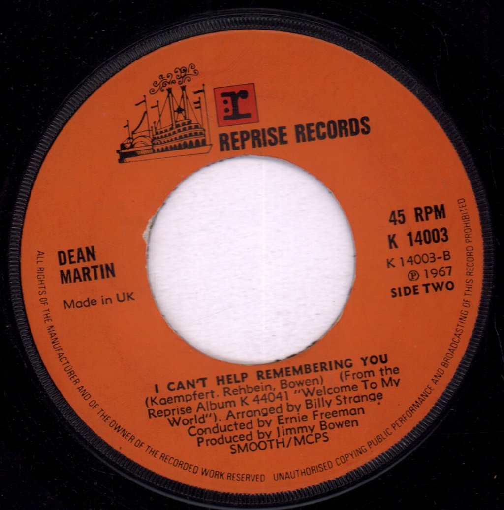 Dean Martin - Little Ole Wine Drinker, Me - 7 Inch