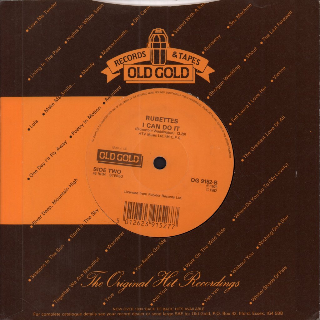 Rubettes - Sugar Baby Love / I Can Do It - 7 Inch