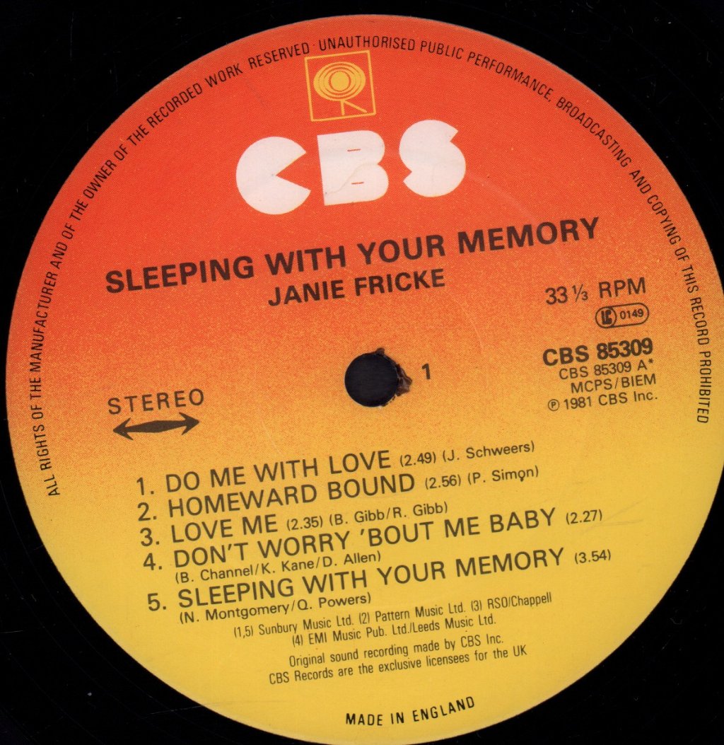 Janie Fricke - Sleeping With Your Memory - Lp