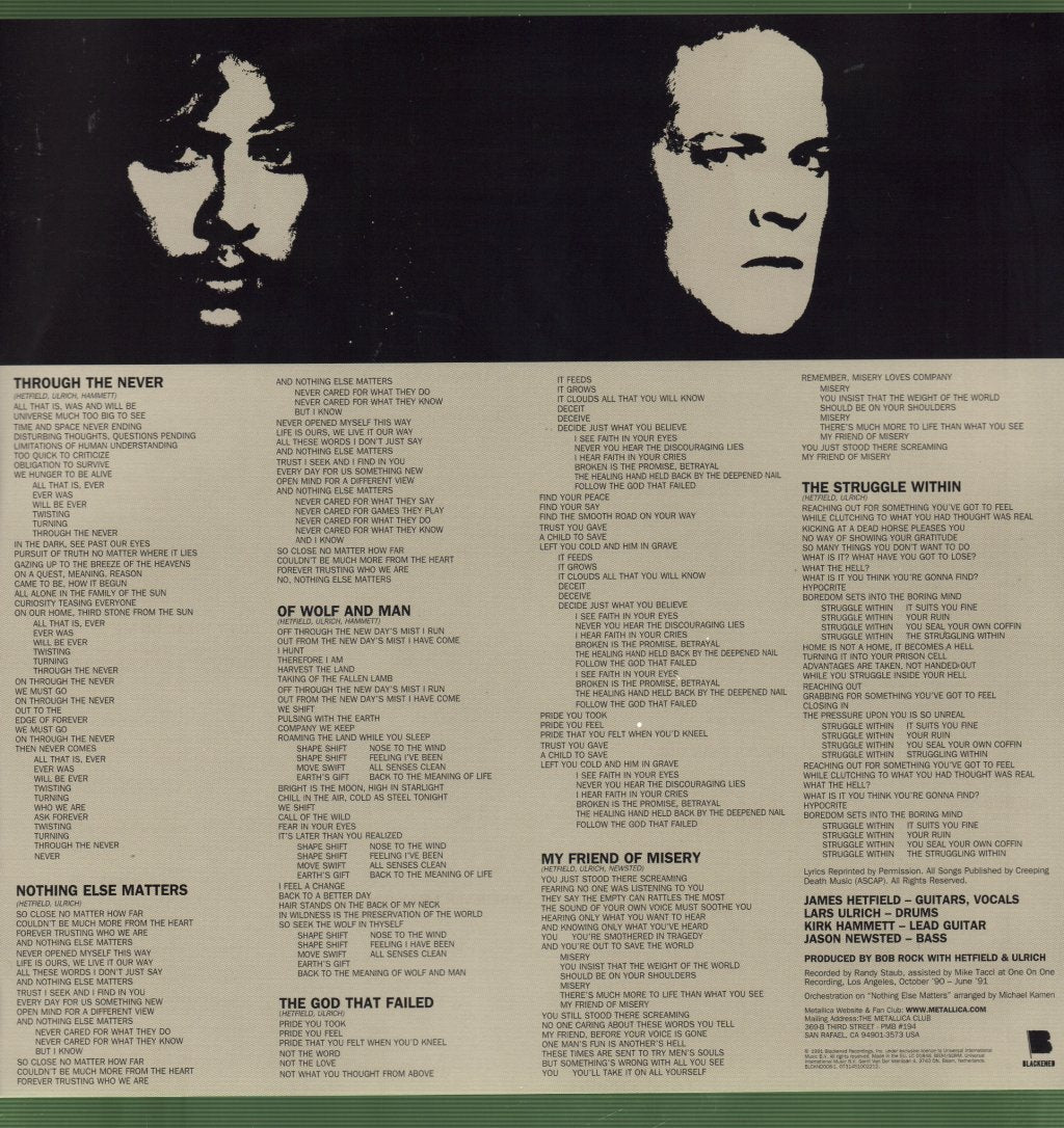 Metallica - Metallica - Double Lp