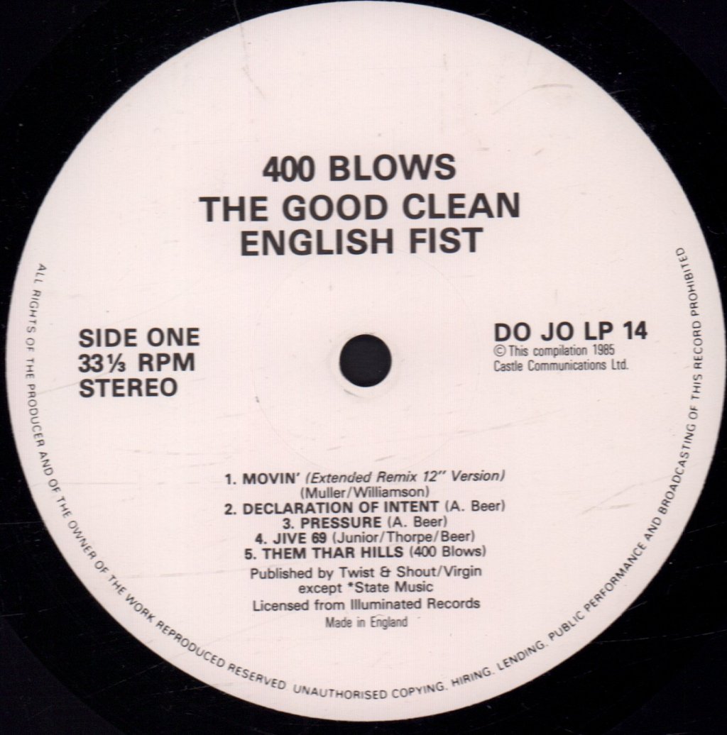 400 Blows - Good Clean English Fist - Lp
