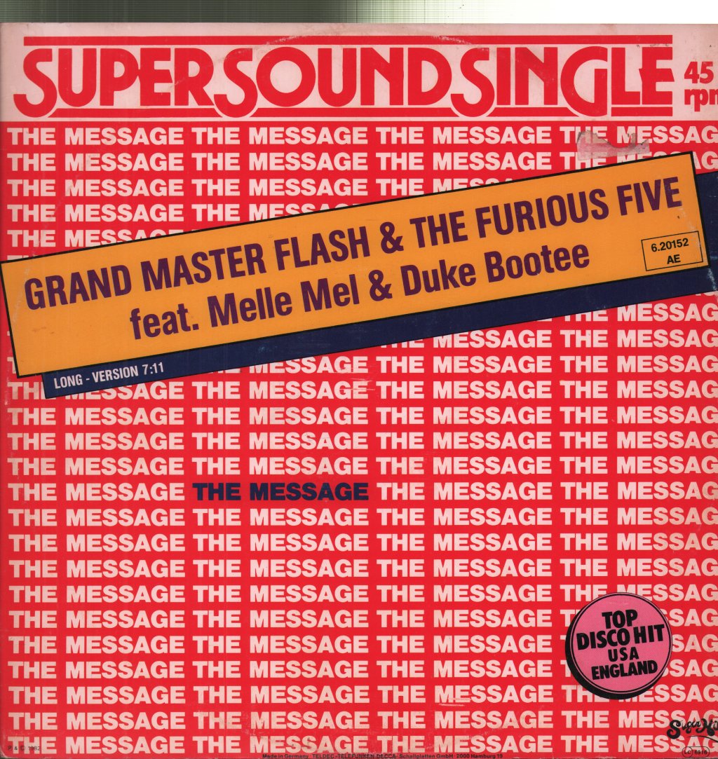 Grandmaster Flash And The Furious Five - Message - 12 Inch