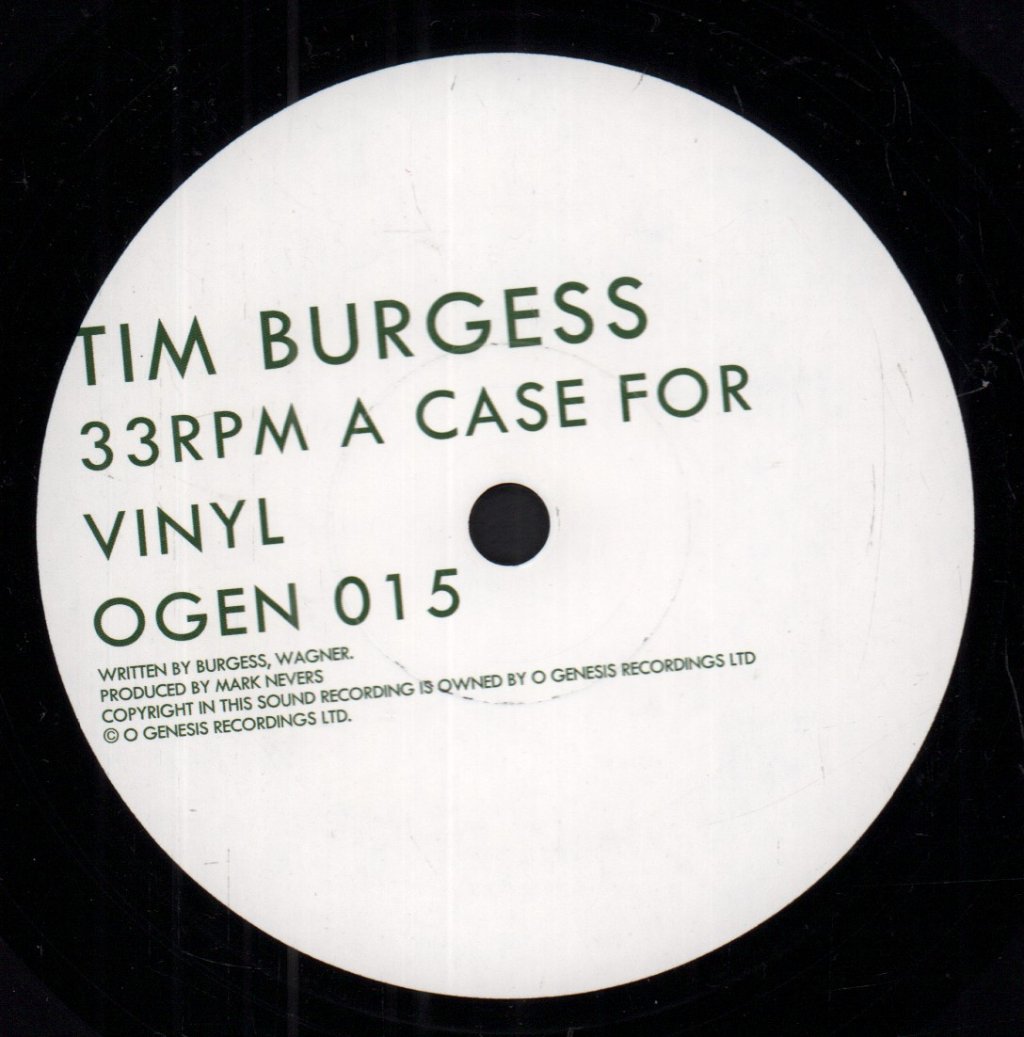 Tim Burgess - A Case For Vinyl - 7 Inch