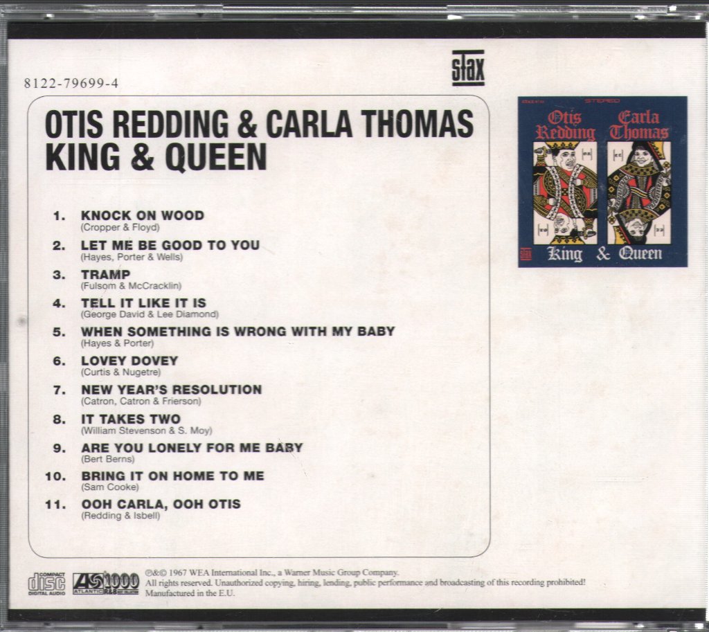 Otis Redding And Carla Thomas - King & Queen - Cd