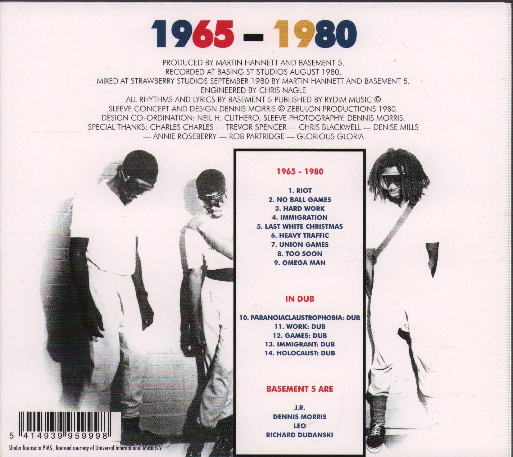 Basement 5 - 1965-1980 / Basement 5 In Dub - Cd