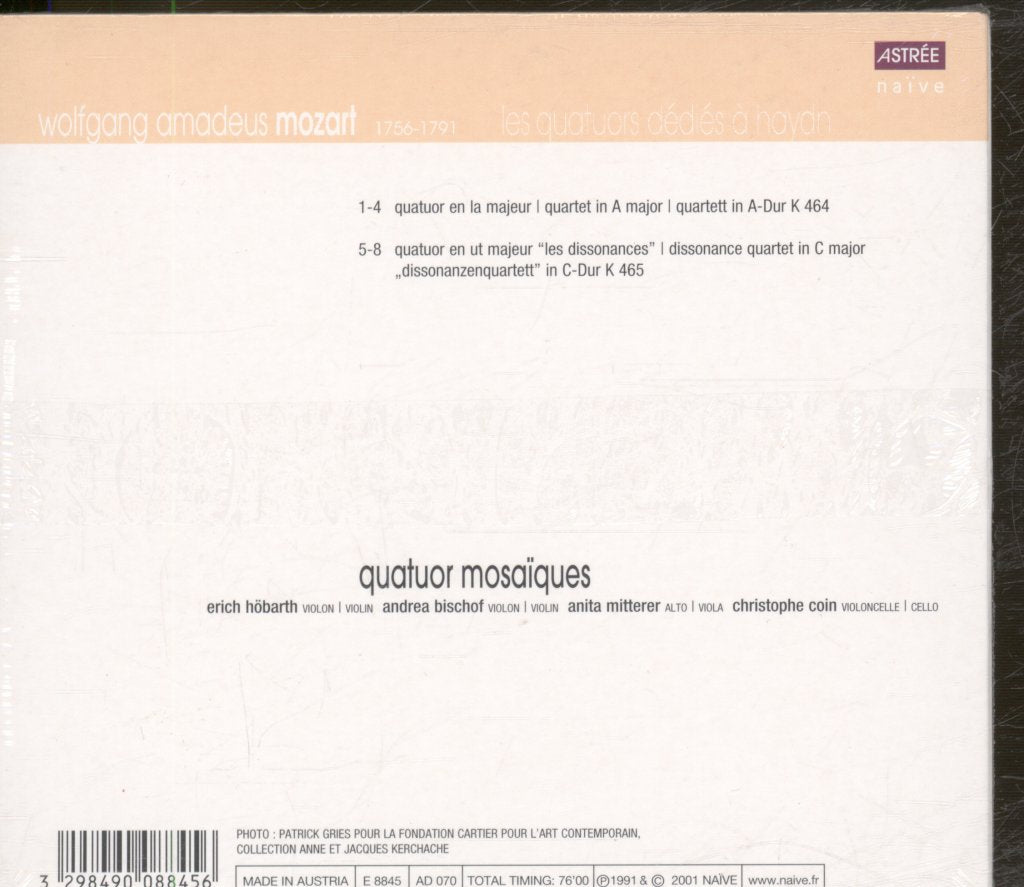 Quatuor Mosaïques - Mozart - Les Quatuors Dediés À Haydn - Cd