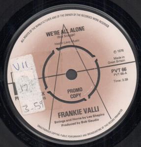 Frankie Valli - We're All Alone - 7 Inch