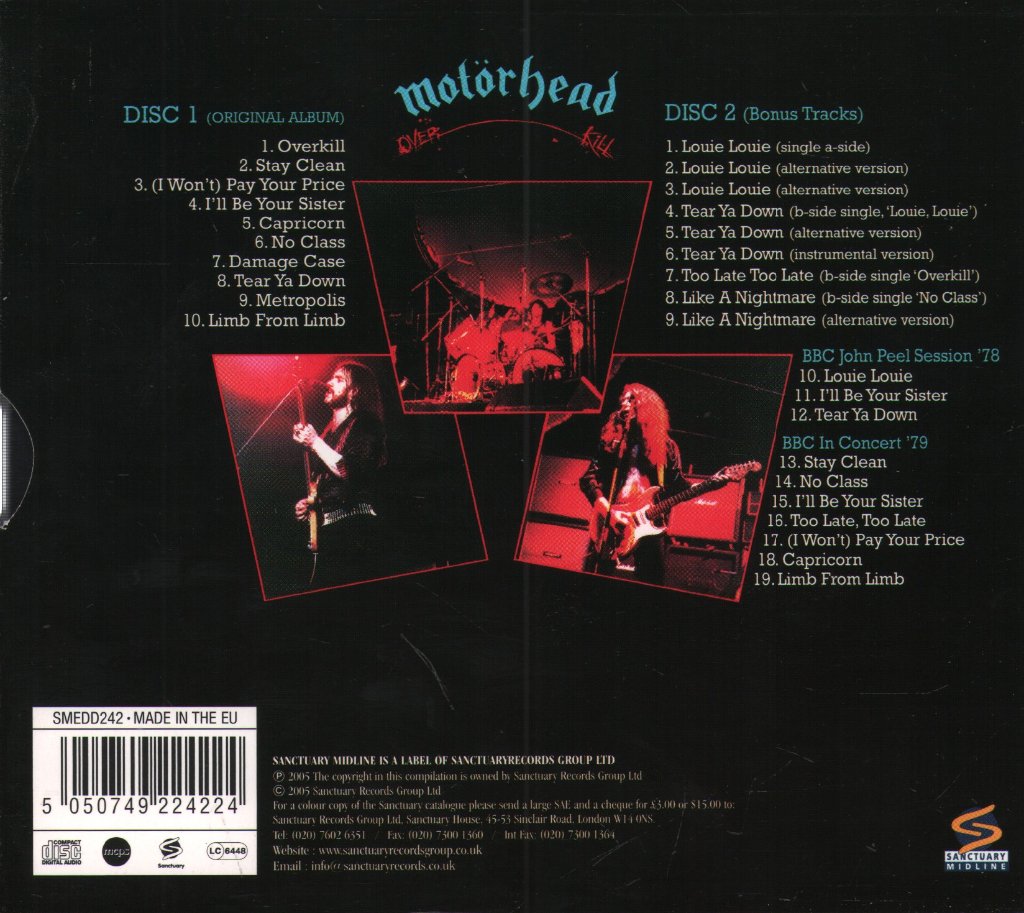 Motorhead - Overkill - Cd