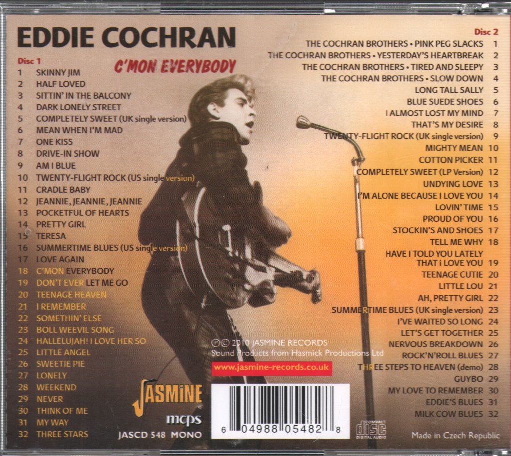 Eddie Cochran - C'Mon Everybody - Double Cd