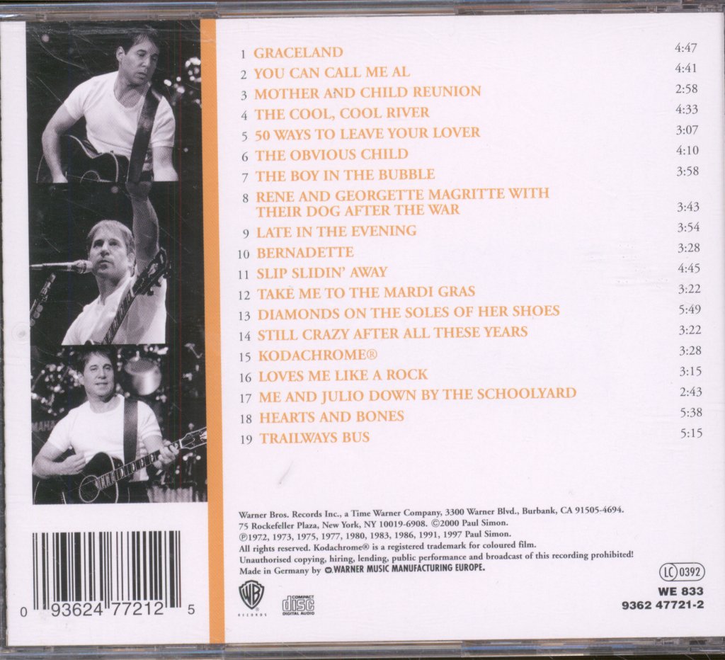 Paul Simon - Greatest Hits - Shining Like A National Guitar - Cd
