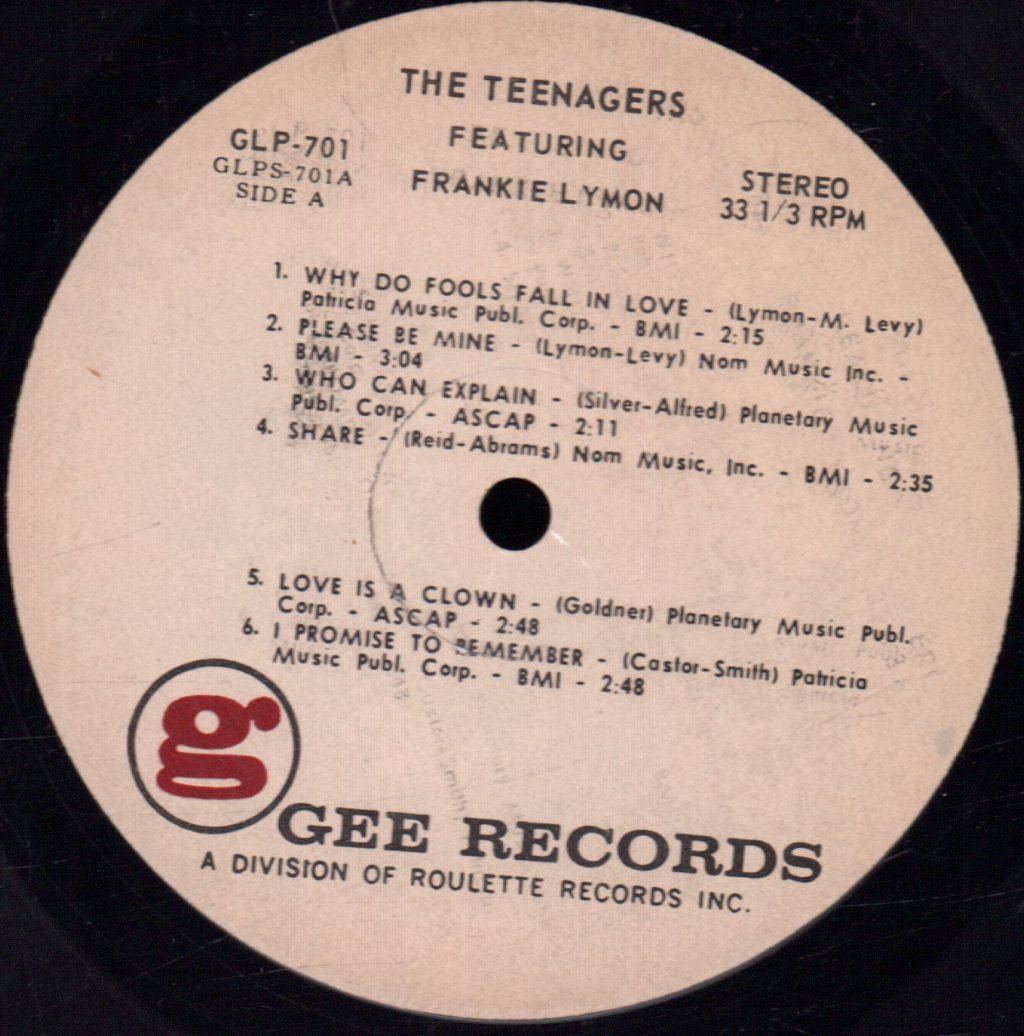 Frankie Lymon & The Teenagers - Teenagers Featuring Frankie Lymon - Lp