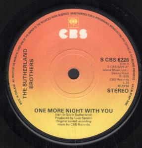 Sutherland Brothers - One More Night With You - 7 Inch