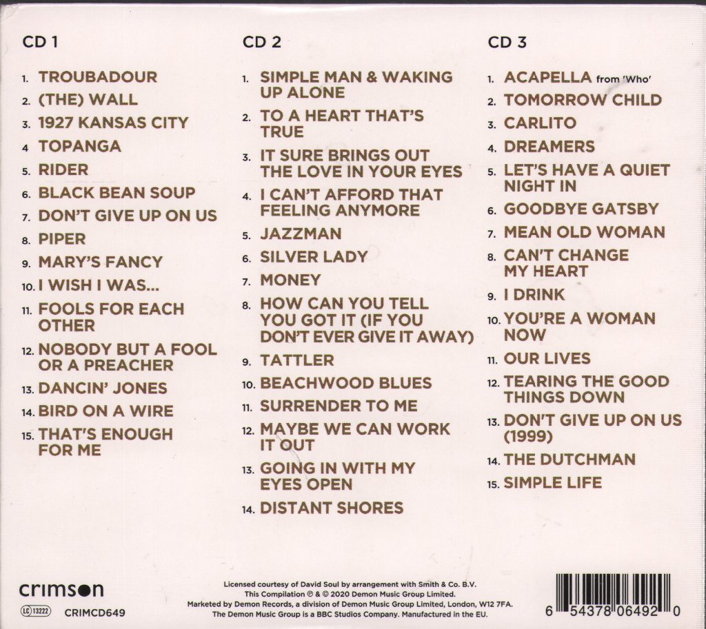 David Soul - Gold - Triple Cd
