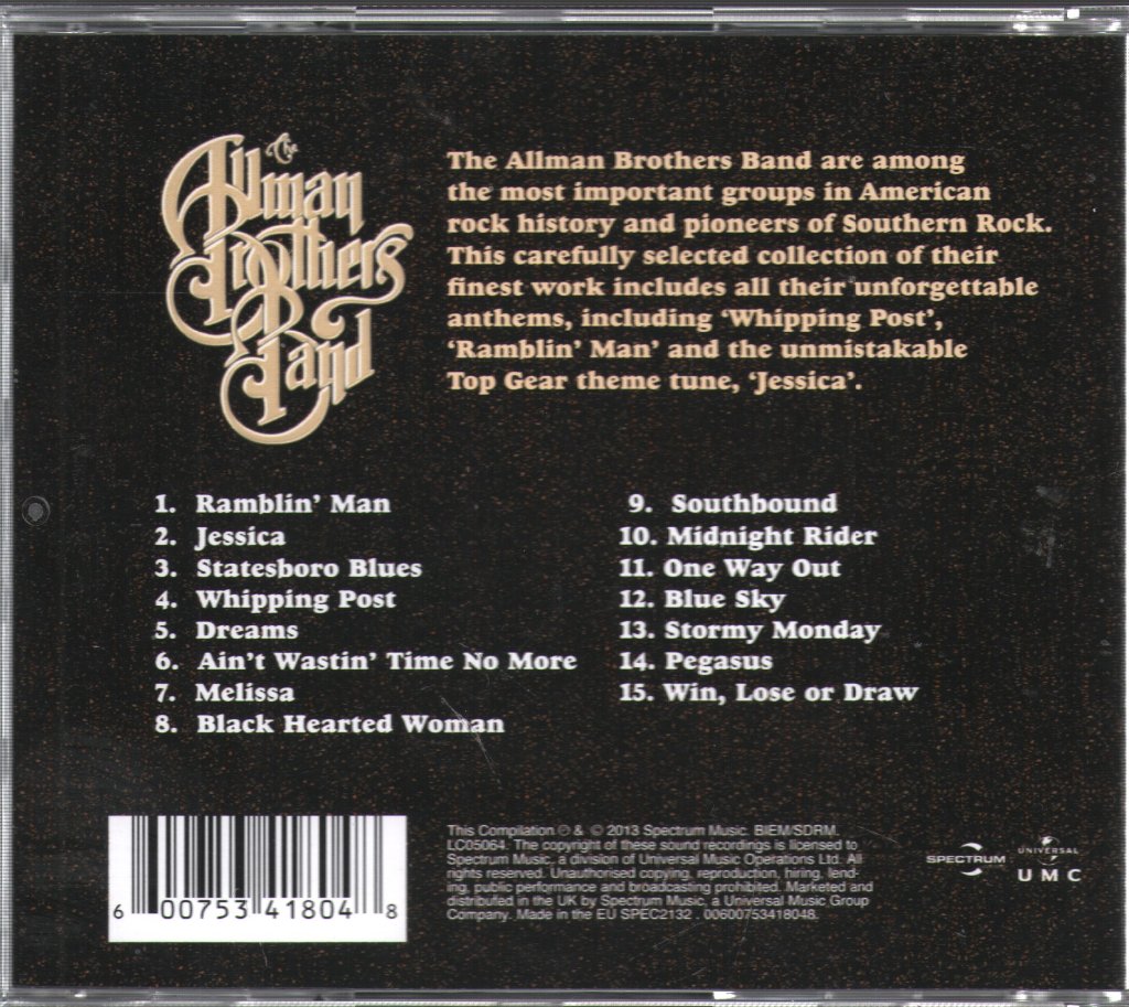 Allman Brothers Band - Midnight Rider: The Essential Collection - Cd