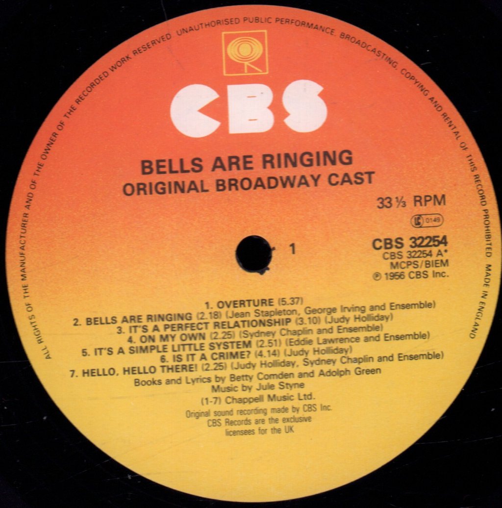 Judy Holliday - Bells Are Ringing - Lp