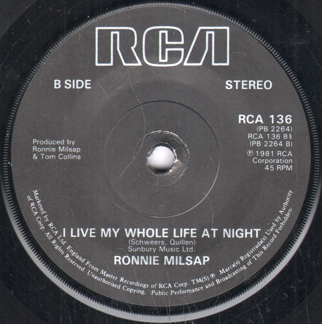Ronnie Milsap - No Gettin Over Me - 7 Inch