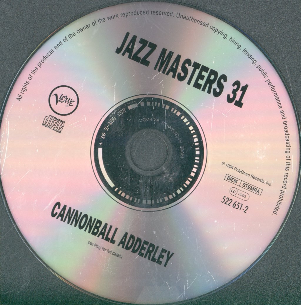 Cannonball Adderley - Jazz Masters 31 - Cd