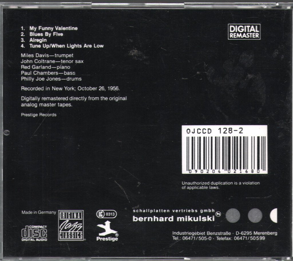 Miles Davis Quintet - Cookin' With The Miles Davis Quintet - Cd