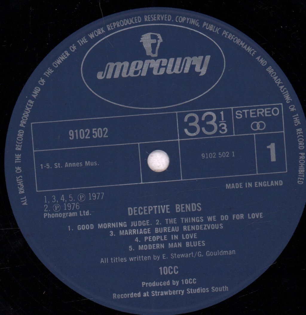 10cc - Deceptive Bends - Lp