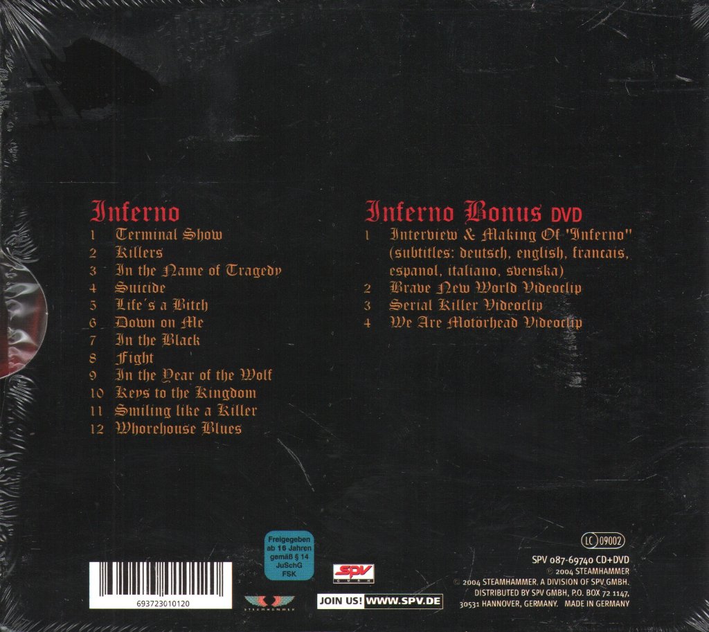 Motorhead - Inferno - Cd/Dvd