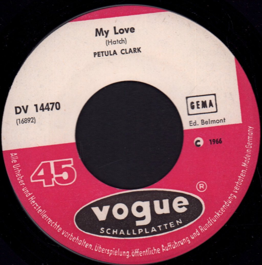 Petula Clark - My Love - 7 Inch