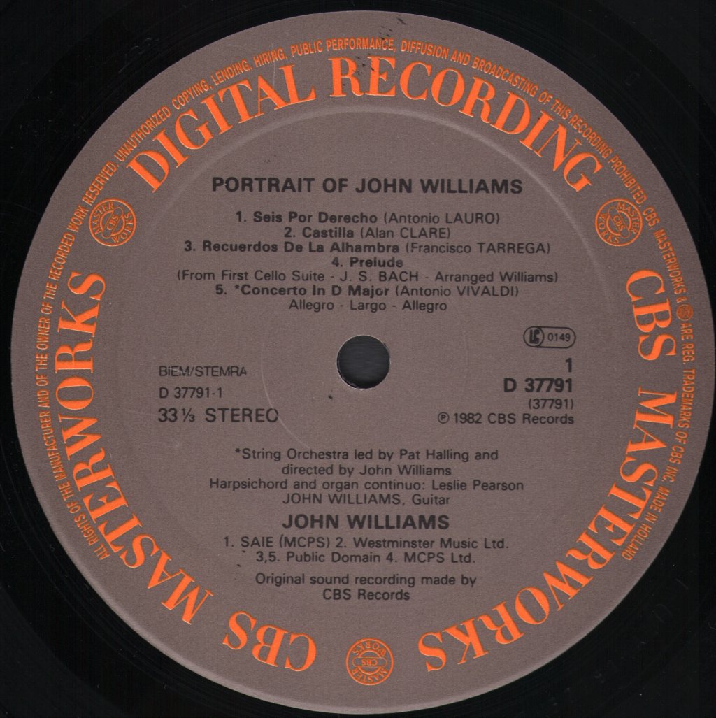 John Williams (Guitarist) - Portrait Of John Williams - Lp
