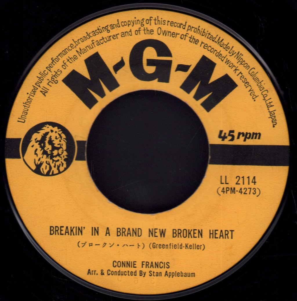 Connie Francis - Breakin' In A Brand New Broken Heart - 7 Inch