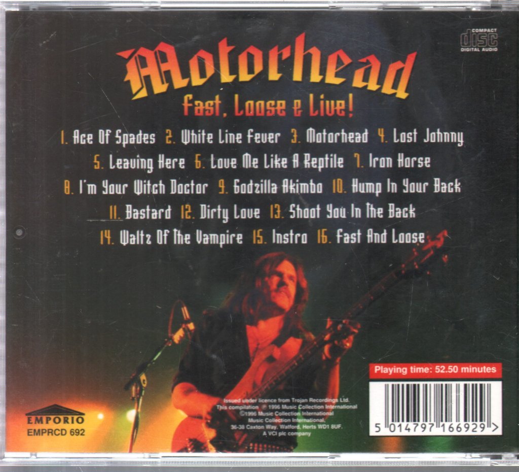 Motorhead - Fast, Loose & Live - Cd