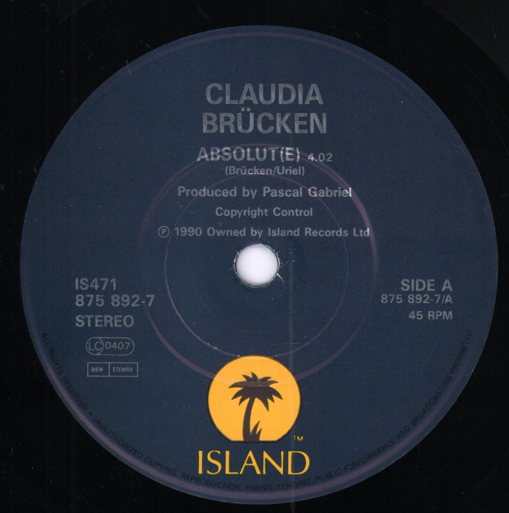 Claudia Brucken - Absolute - 7 Inch