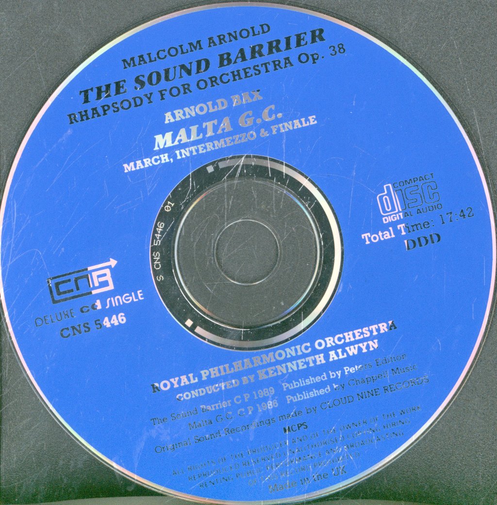 Royal Philharmonic Orchestra / Kenneth Alwyn - Malcolm Arnold - Sound Barrier / Arnold Bax - Malta GCx - Cd