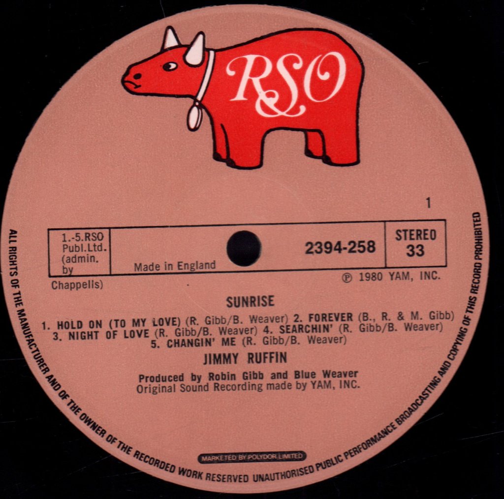 Jimmy Ruffin - Sunrise - Lp