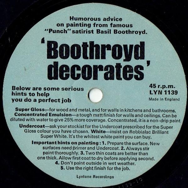 Basil Boothroyd - Boothroyd Decorates - 7 Inch