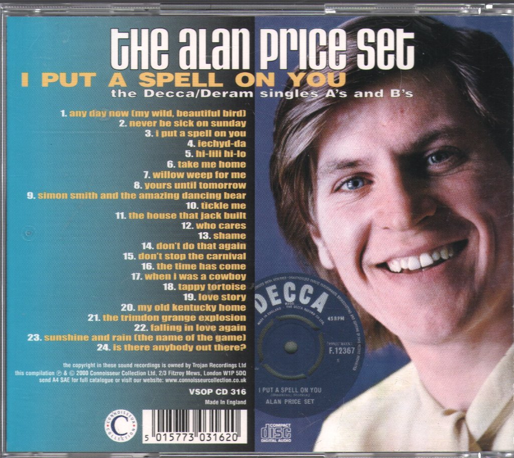 Alan Price Set - I Put A Spell On You :The Decca/Deram Singles A's And B's - Cd