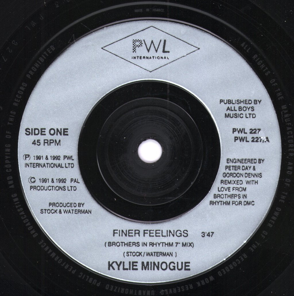 Kylie Minogue - Finer Feelings - 7 Inch