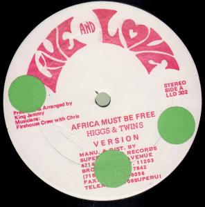 Higgs And Twins - Africa Must Be Free/Poverty Done - 12 Inch