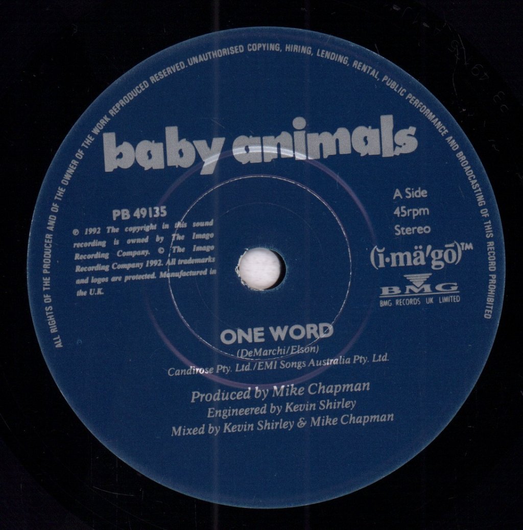 Baby Animals - One Word - 7 Inch