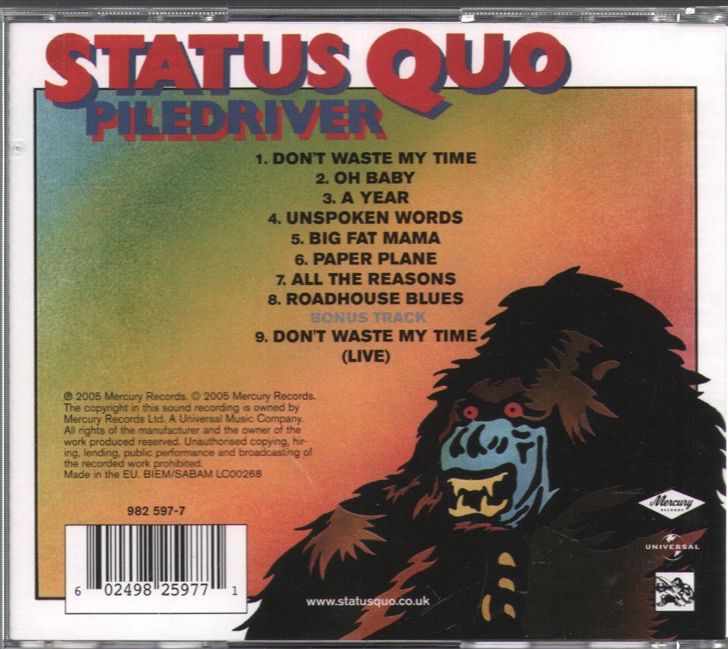 Status Quo - Piledriver - Cd