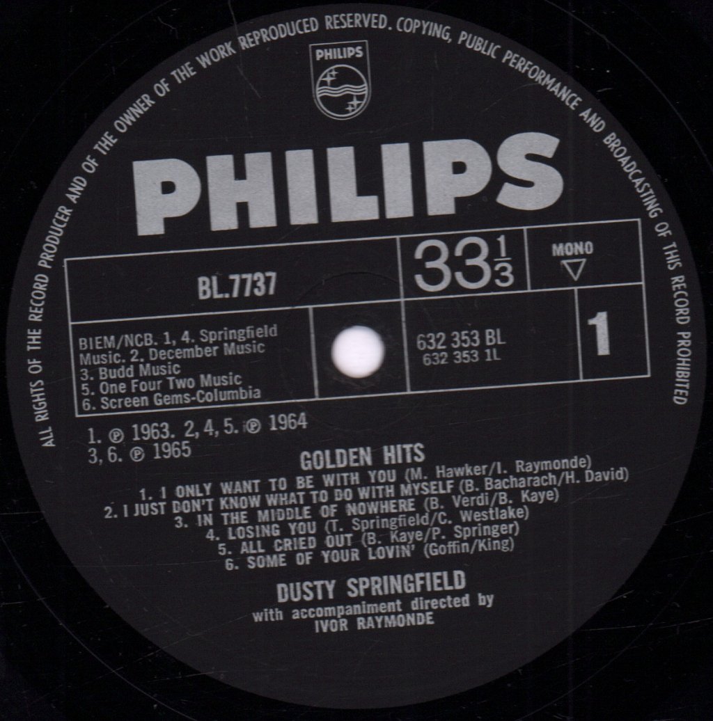 Dusty Springfield - Golden Hits - Lp