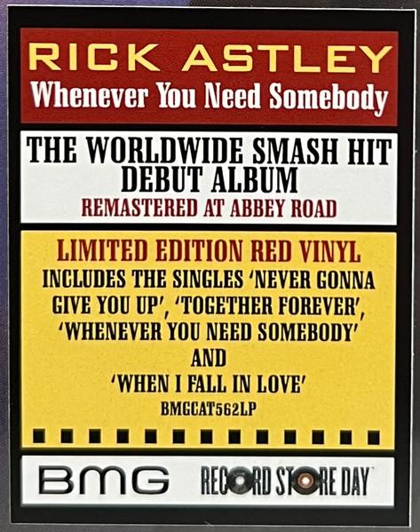 Rick Astley - Whenever You Need Somebody - Lp