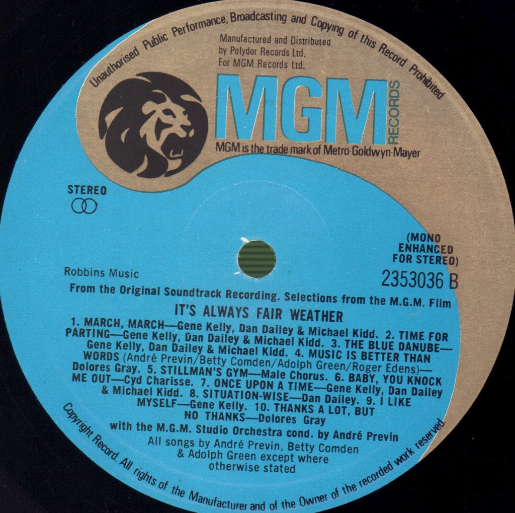 Various Artists - Singin' In The Rain / It's Always Fair Weather - Lp