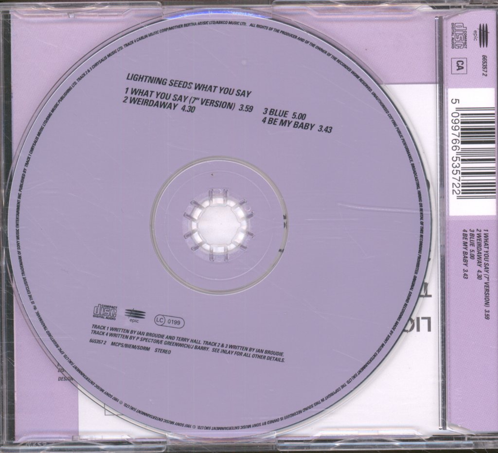 Lightning Seeds - What You Say - Cd