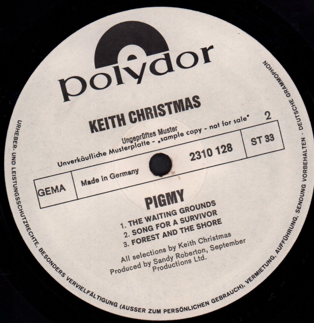 Keith Christmas - Pigmy - Lp