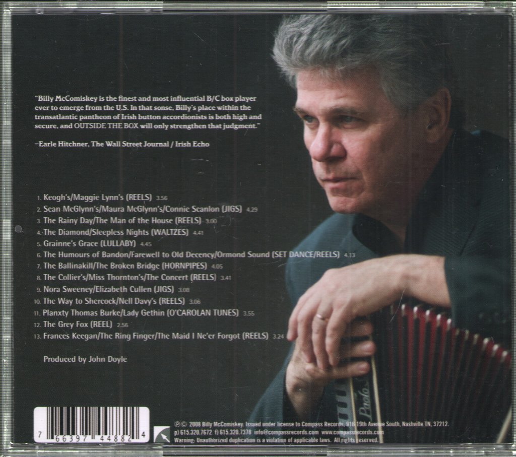 Billy Mccomiskey - Outside The Box - Cd