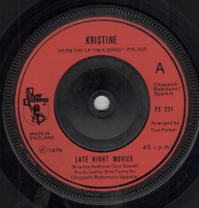 Kristine - Late Night Movies - 7 Inch