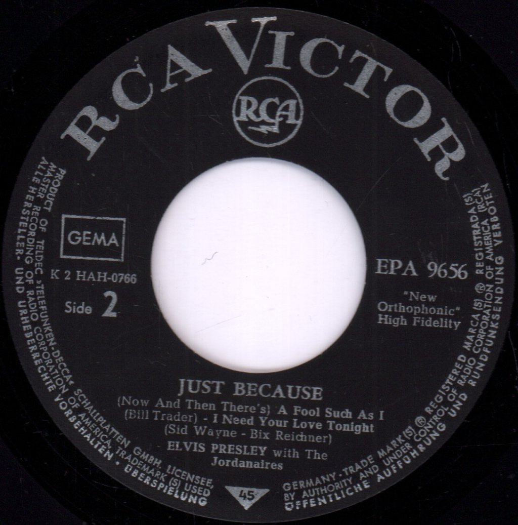Elvis Presley - Just Because - 7 Inch