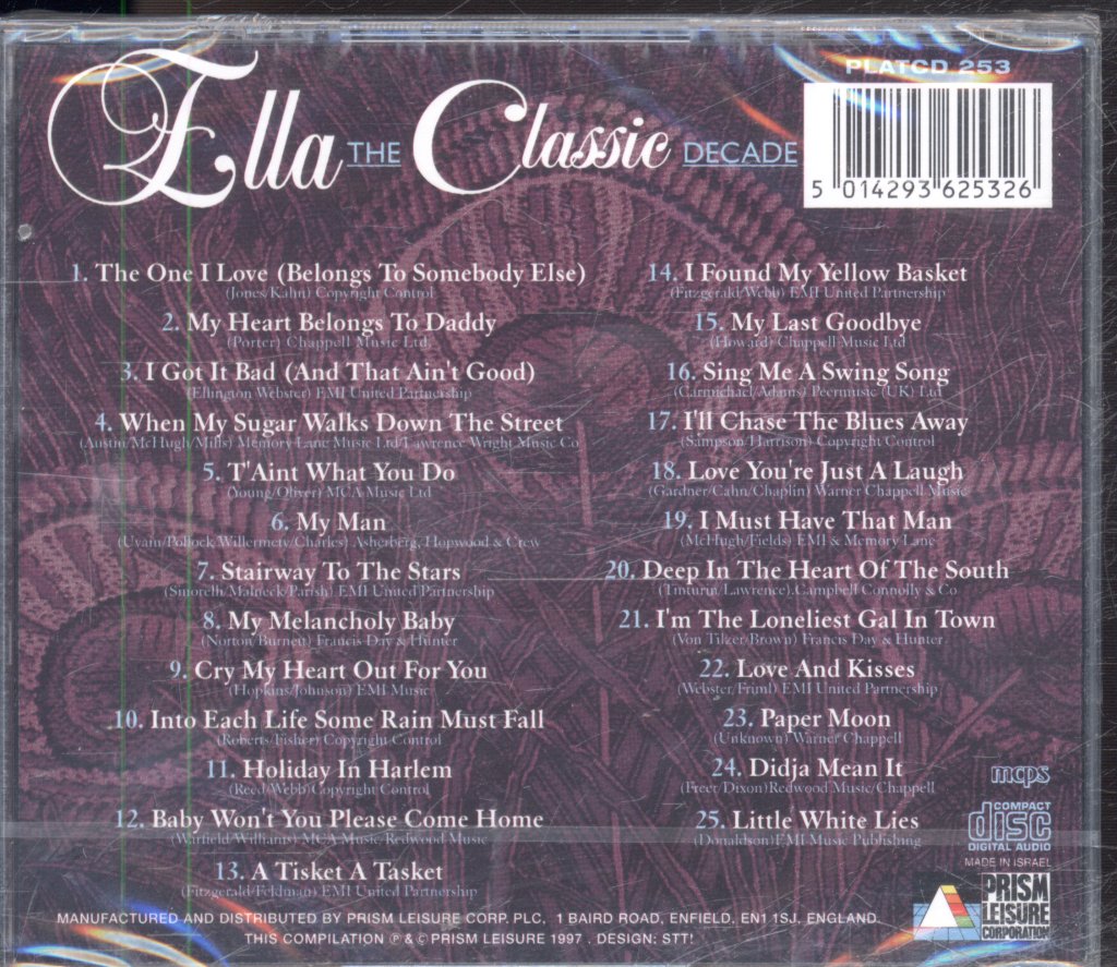 Ella Fitzgerald - Classic Decade 1935-1945 - Cd