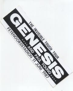 Genesis/Paul Young - Feyenoordstadion Rotterdam 11/6/87 - Sticker